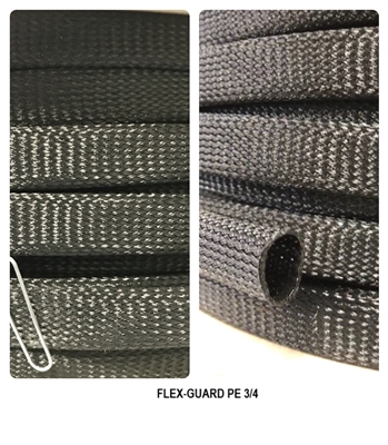 Flex-Guard PE 1-3/4" Black 100' braided Braided Expandable sleeving tube CNC DIY 